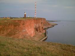 Lighthouse on the beautiful and colorful Helgoland in Germany