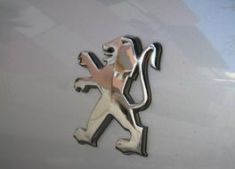 shiny Peugeot Lion Logo