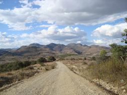 earth path road at desert