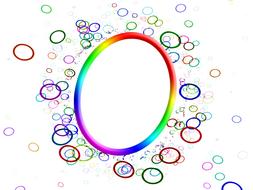 colorful ovals on white background