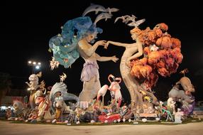 Valencia Spain Falla Nou Campanar sculptures