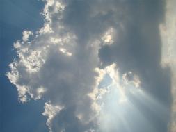 blue sky covered with gray clouds