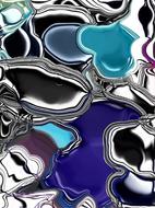 glass abstract turles as background