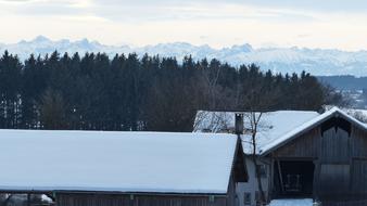 Allgau Winter Snowy houses