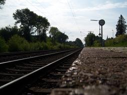 Railway Station platform landscape