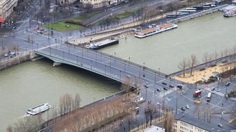 Paris Seine road bridge