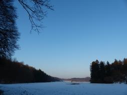 evening snow valley