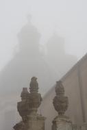 foggy Caltagirone in Italy Sicily