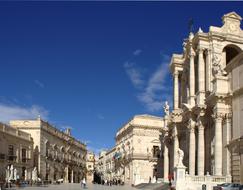 square in Siracusa on a sunny day