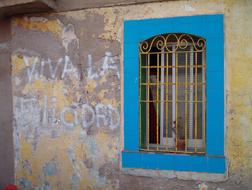 Blue Window on wall