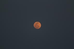 Beautiful, orange Full Moon in the night sky