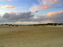 Sky Clouds and sand beach
