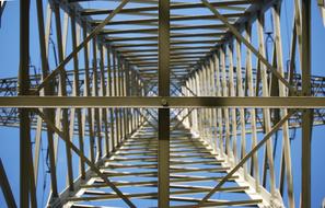 High Voltage Power Line, bottom view close-up