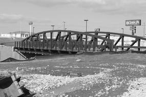 Bridge Steel Braced in monochrome