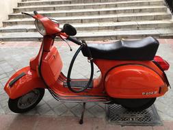orange Scooter on street