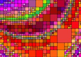 colorful abstract modern art squares