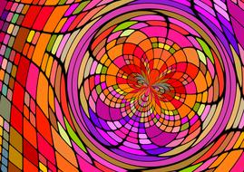 colorful abstract modern art round