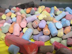 multicolored chalks for creativity