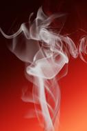 Close-up of the smoke, at colorful, gradient background, clipart