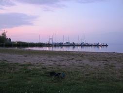 MÃ¼ritz Lake coast at dusk, germany, Mecklenburg