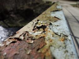 Rust Bridge Railing close-up