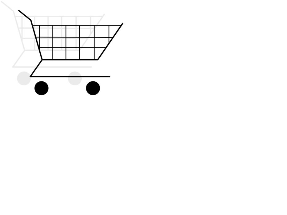 shopping card 3d drawing
