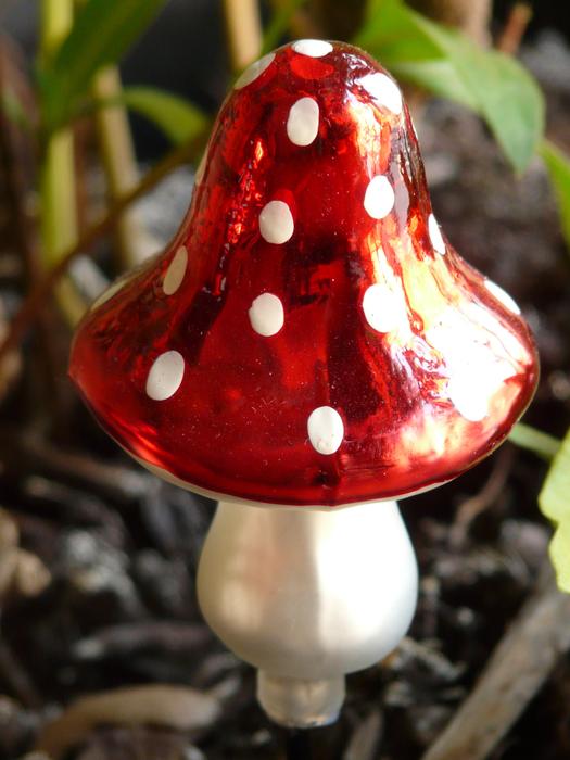 Mushroom Fly Agaric Glass statue