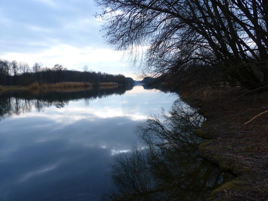 landscape of water Danube lake
