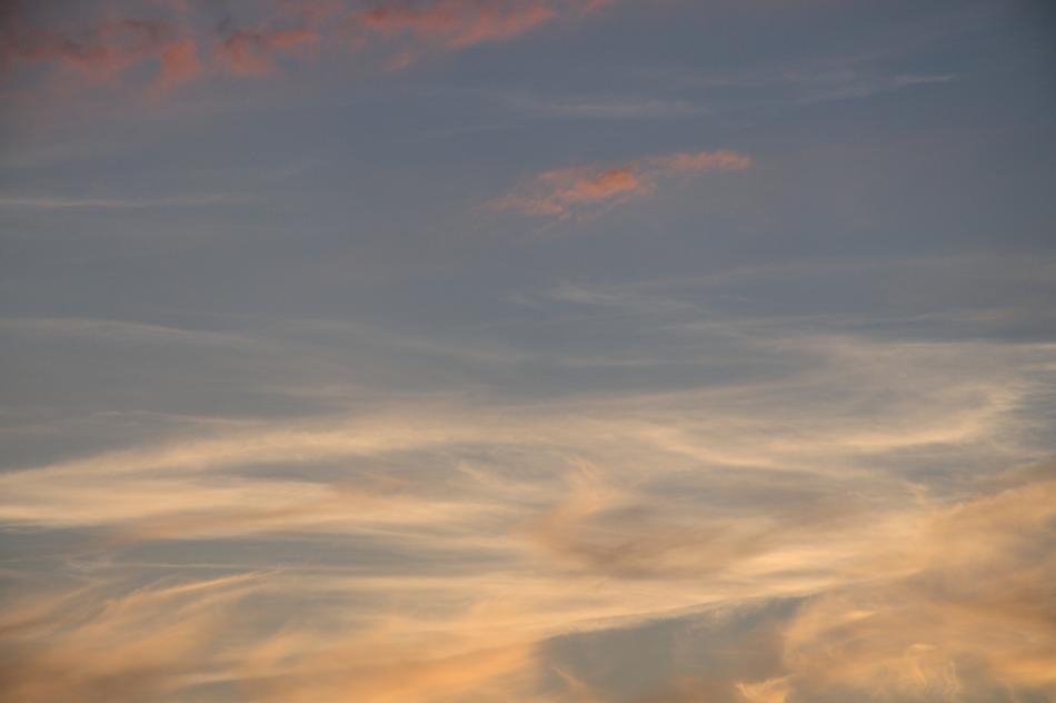 Beautiful and colorful afterglow in the sky with clouds