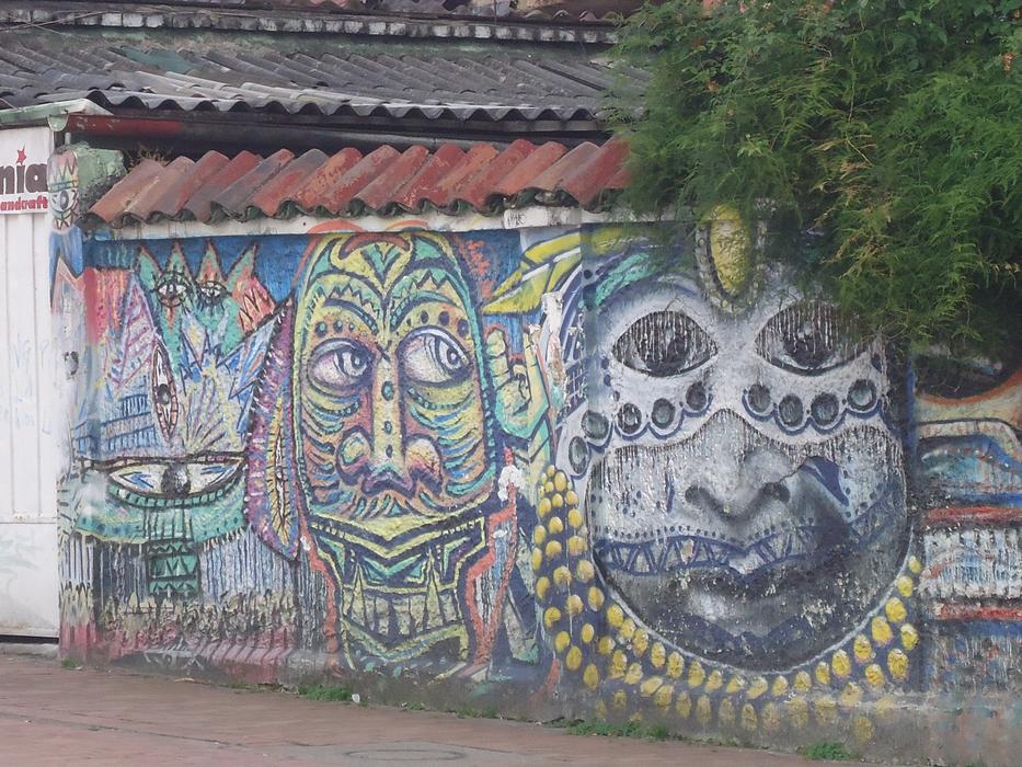 graffiti on the walls in Cundinamarca