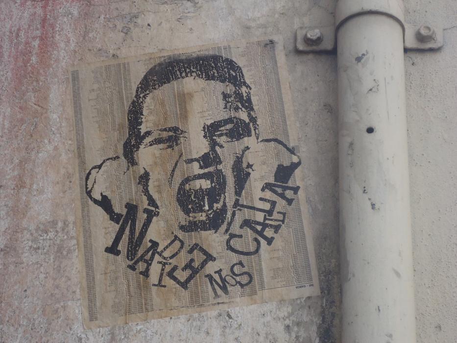 Nobody Shut Us Graffiti Protest drawing
