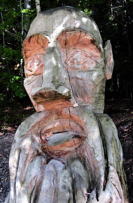 e Wood Carving face person