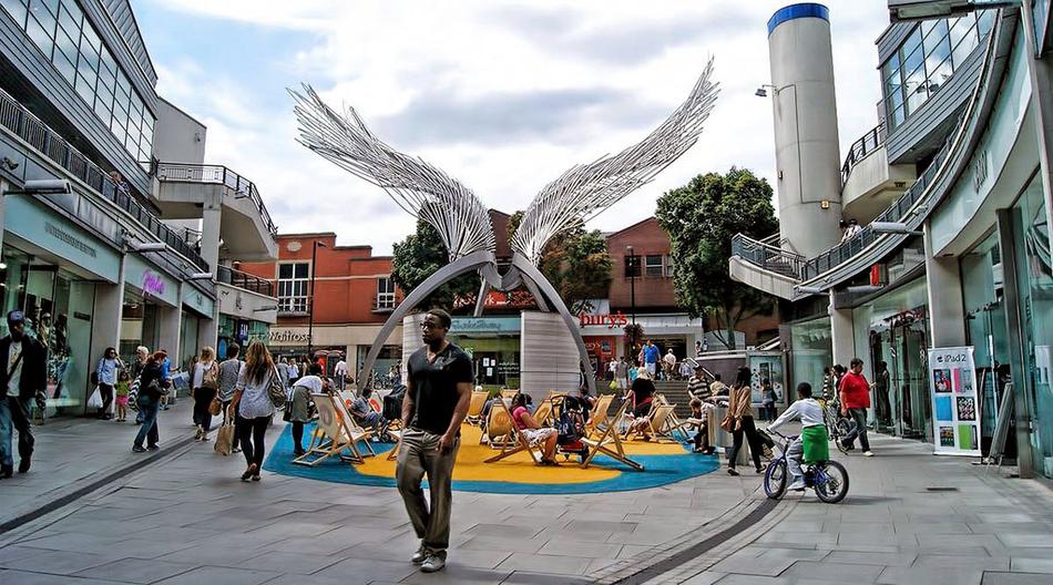 Angel wings, cotemporary art object, uk, england, London