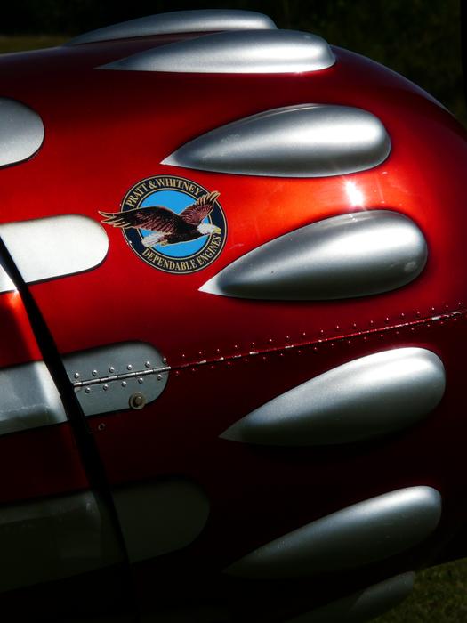 logo on the plane close up