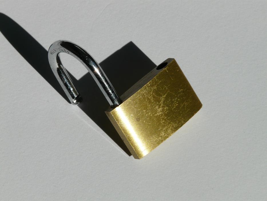 Castle Padlock on a light surface