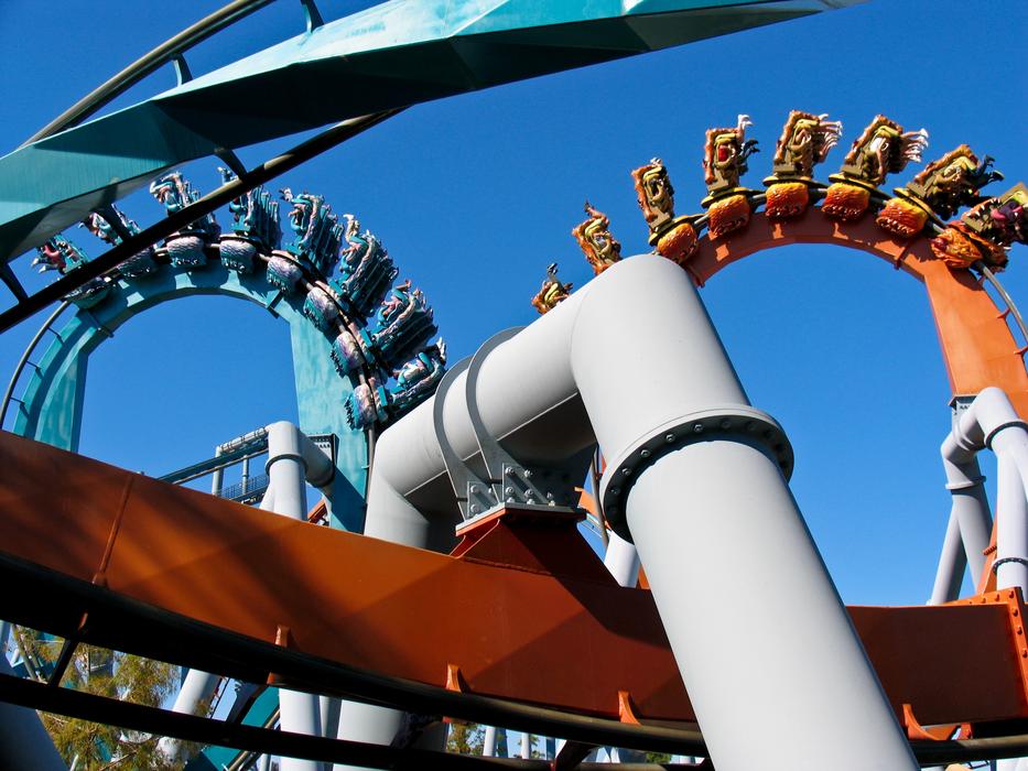 photo of attractions in the theme park