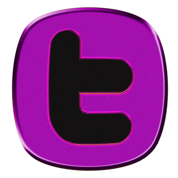 twitter as a purple icon