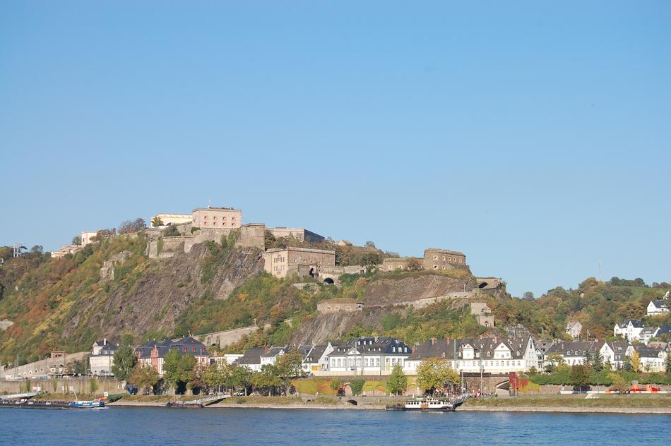 fortress on a hill by the sea
