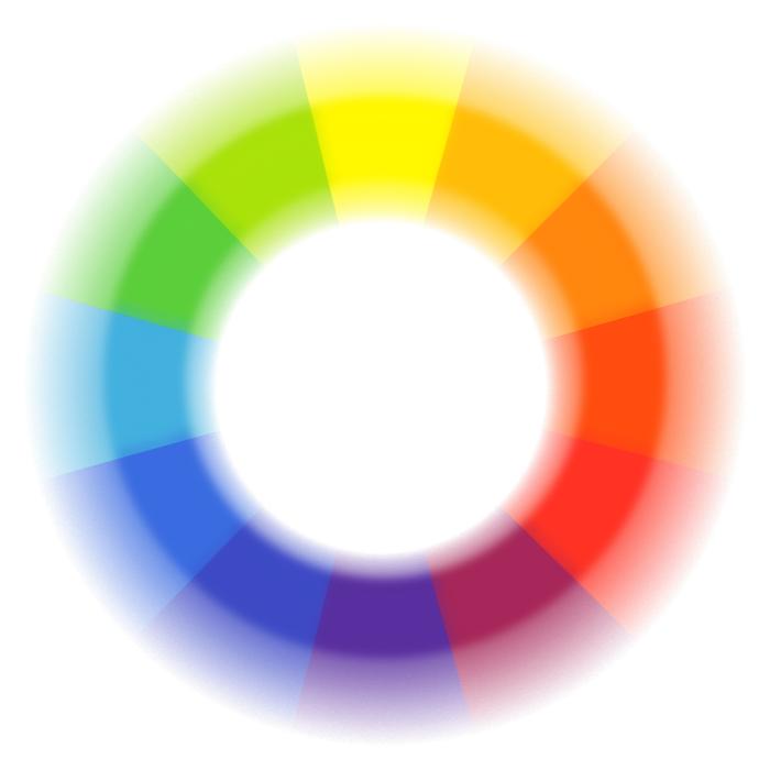 spectral circle on white background