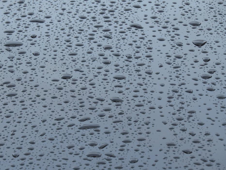 raindrops on the glass in the car