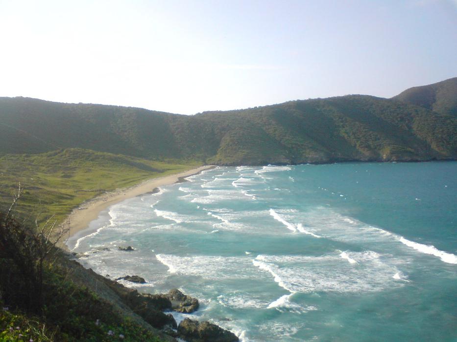 panoramic view of the coastline in Park Tayrona
