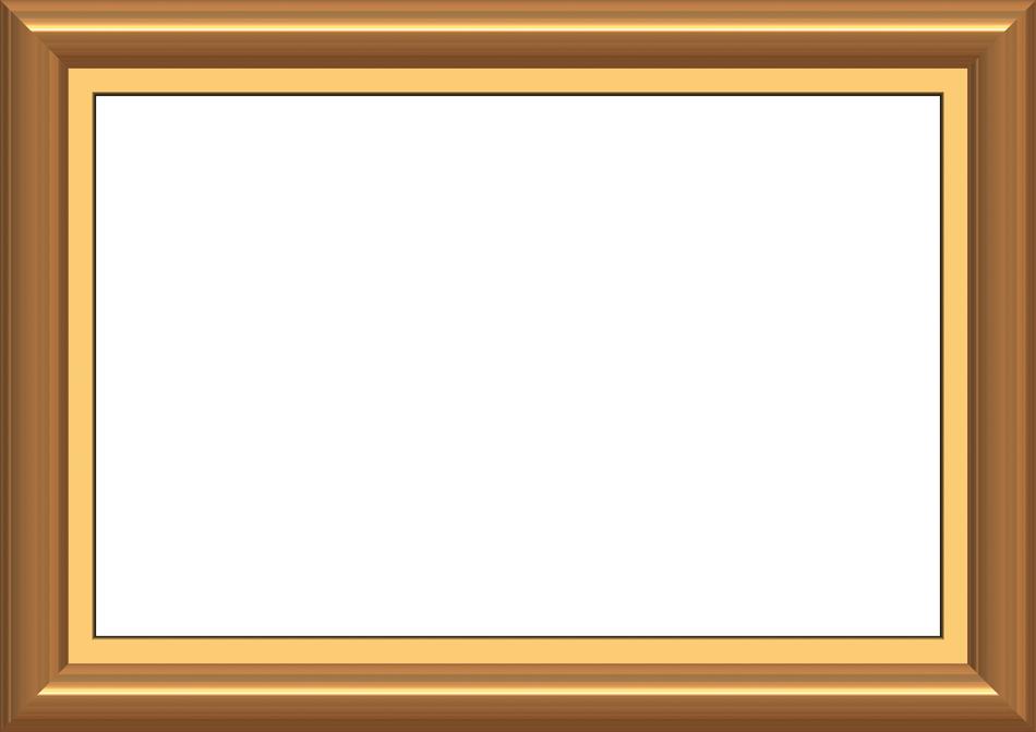 bronze frame for a picture on a white background
