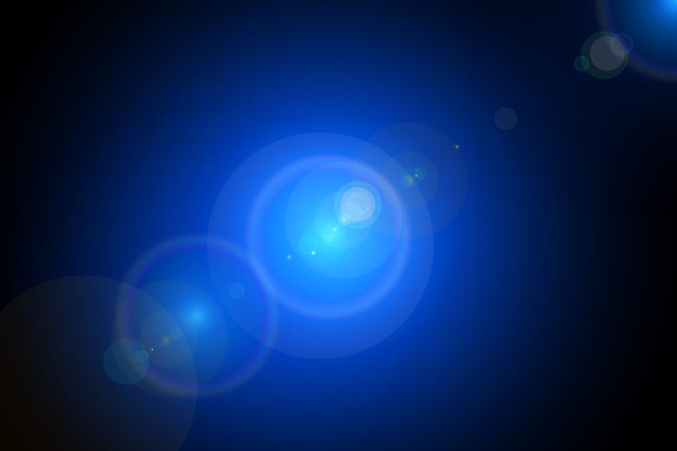 abstract light spots on blue background
