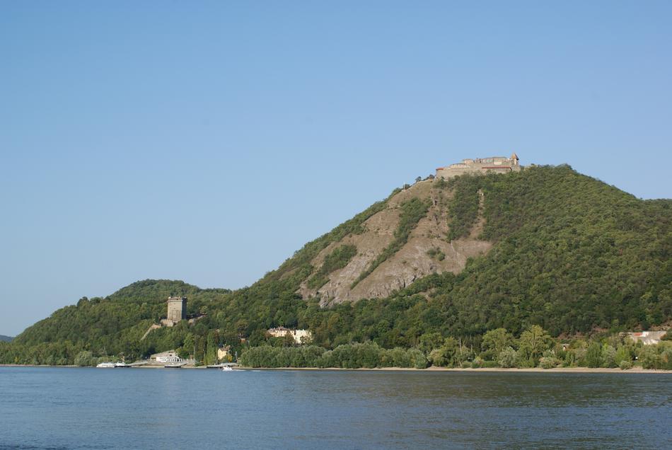 view from the river to Visegrad