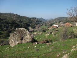 stones in a picturesque landscape on a sunny day