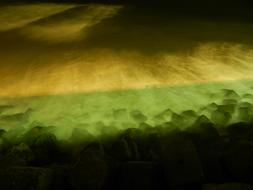 Mist Night in green background