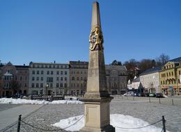 Postmeilensaulen Saxon Distance square