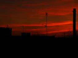 red sunset Sky Intense