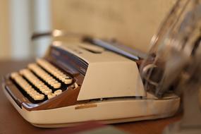 old beige typewriter