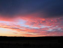 Evening Sky Clouds Afterglow